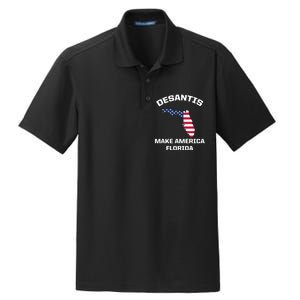 Desantis Make America Florida USA Dry Zone Grid Polo