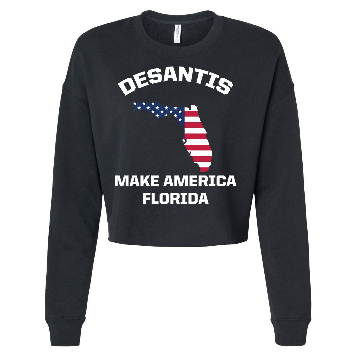 Desantis Make America Florida USA Cropped Pullover Crew