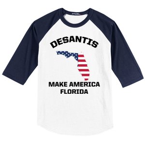 Desantis Make America Florida USA Baseball Sleeve Shirt