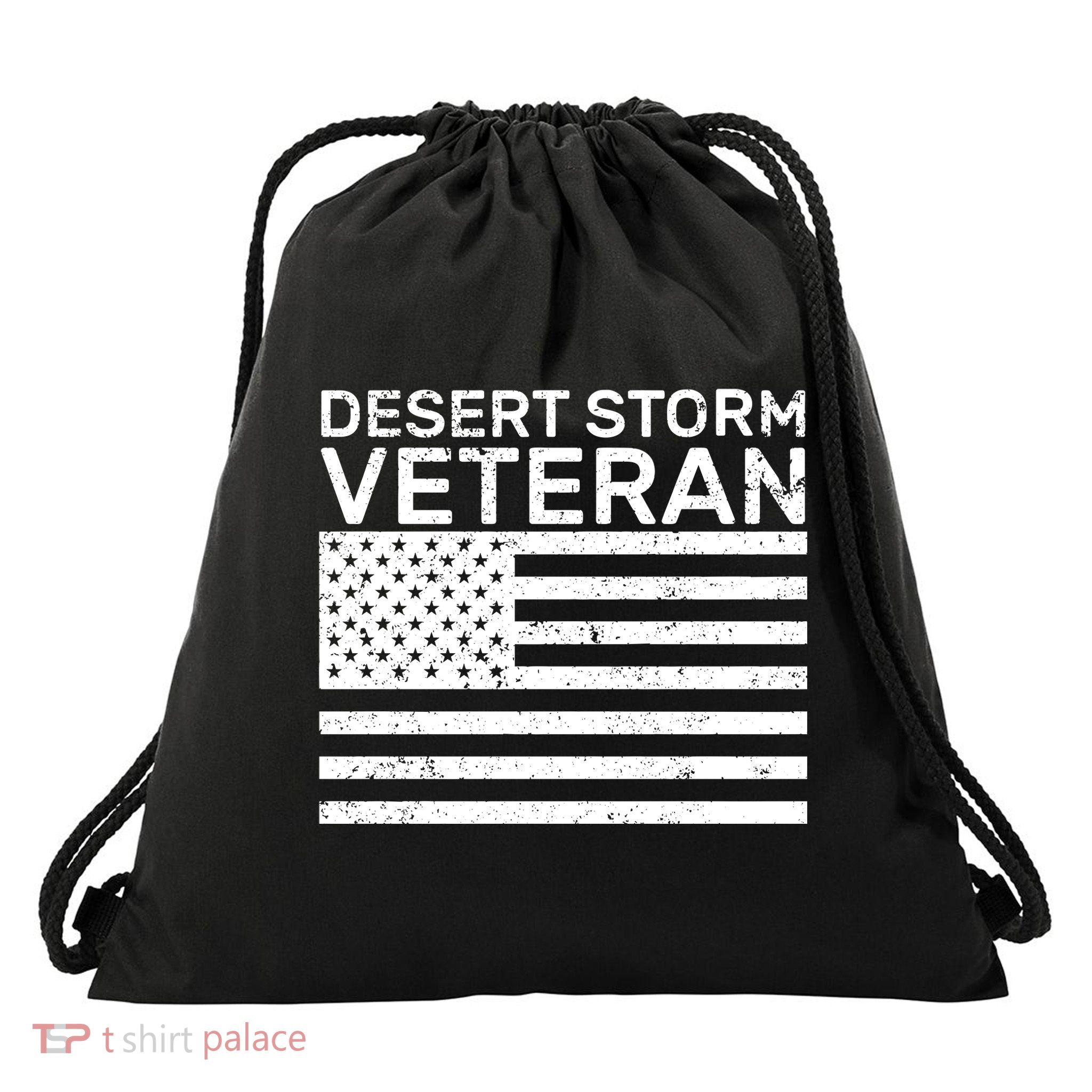 Desert Storm Veteran Drawstring Bag