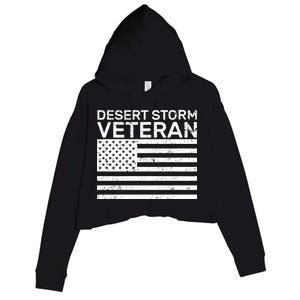 Desert Storm Veteran Crop Fleece Hoodie