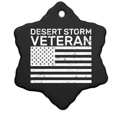 Desert Storm Veteran Ceramic Star Ornament