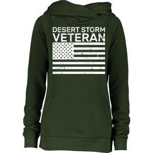 Desert Storm Veteran Womens Funnel Neck Pullover Hood