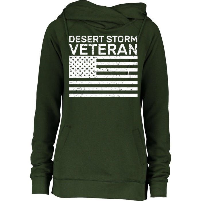 Desert Storm Veteran Womens Funnel Neck Pullover Hood