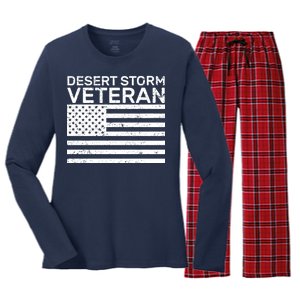 Desert Storm Veteran Women's Long Sleeve Flannel Pajama Set 