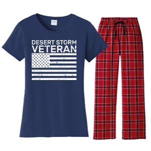 Desert Storm Veteran Women's Flannel Pajama Set