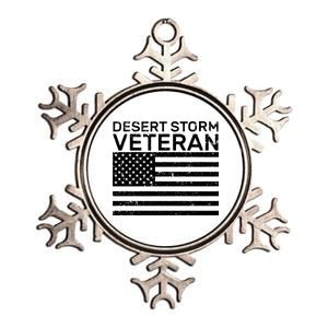 Desert Storm Veteran Metallic Star Ornament