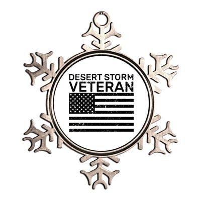 Desert Storm Veteran Metallic Star Ornament