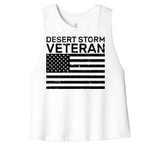 Desert Storm Veteran Women's Racerback Cropped Tank