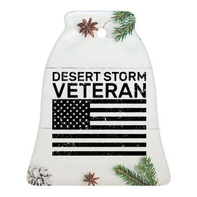 Desert Storm Veteran Ceramic Bell Ornament