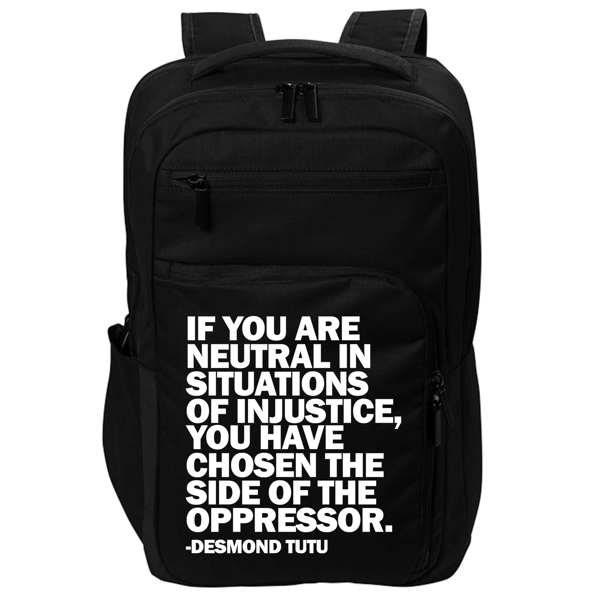 Desmond Tutu Justice Quote  Impact Tech Backpack