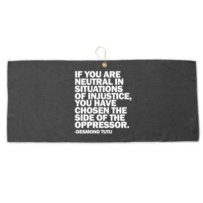 Desmond Tutu Justice Quote  Large Microfiber Waffle Golf Towel