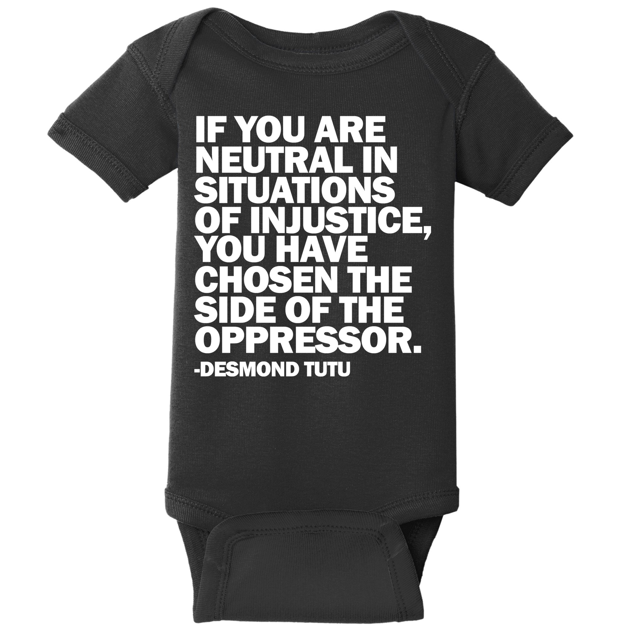 Desmond Tutu Justice Quote  Baby Bodysuit
