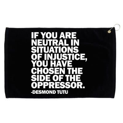 Desmond Tutu Justice Quote  Grommeted Golf Towel