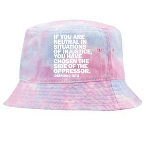 Desmond Tutu Justice Quote  Tie-Dyed Bucket Hat