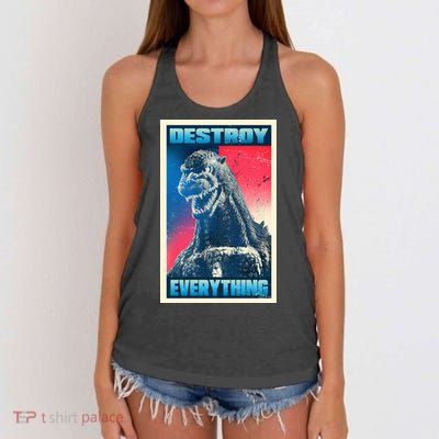 Destroy Everything Election Women's Knotted Racerback Tank