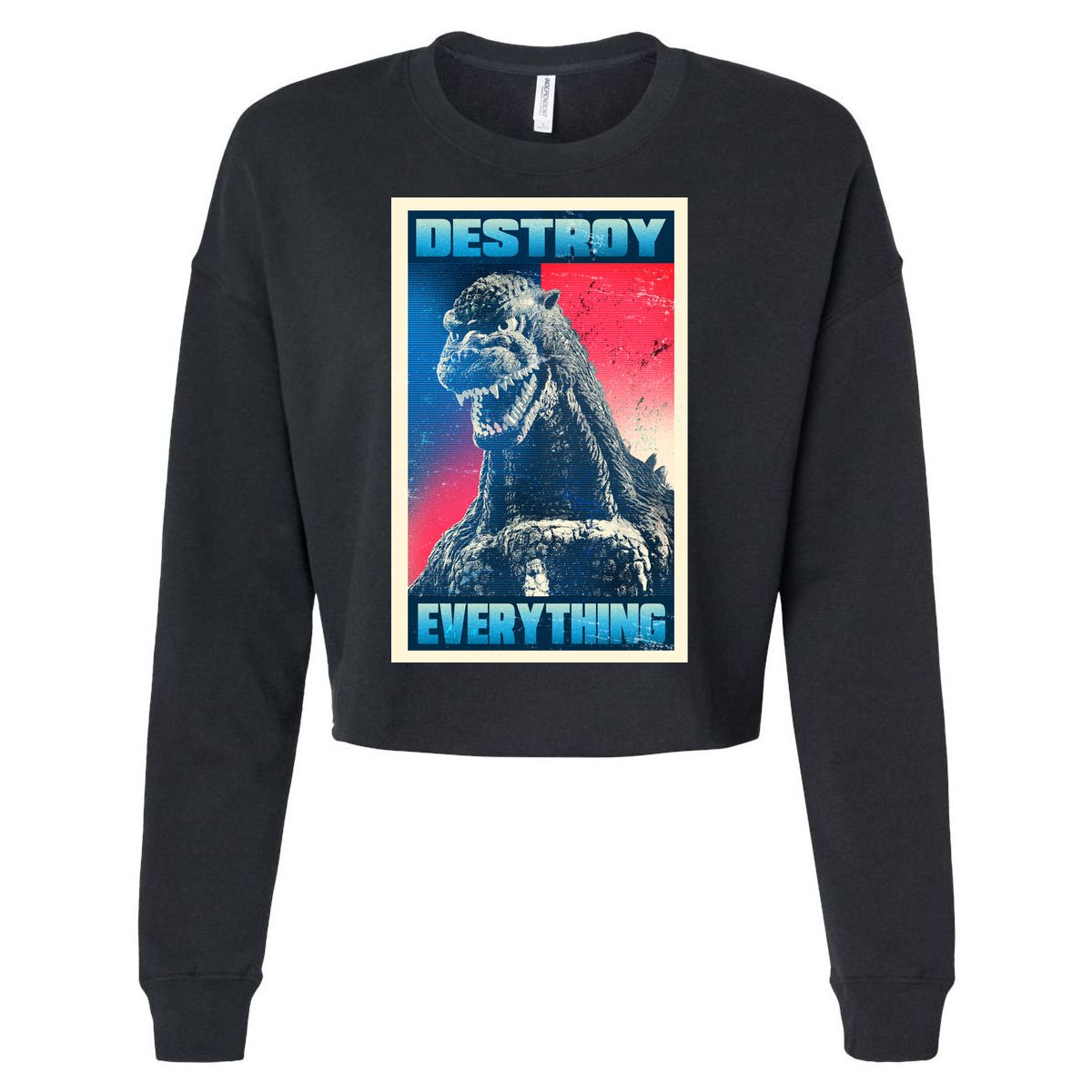 Destroy Everything Election Cropped Pullover Crew