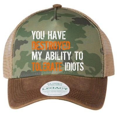 Destroyed Ability Tolerate Idiots Legacy Tie Dye Trucker Hat