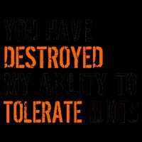 Destroyed Ability Tolerate Idiots Mug