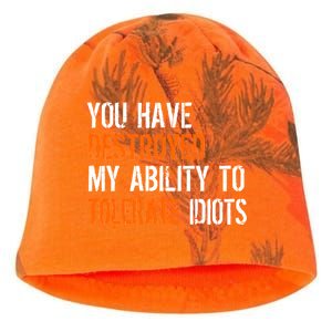 Destroyed Ability Tolerate Idiots Kati - Camo Knit Beanie