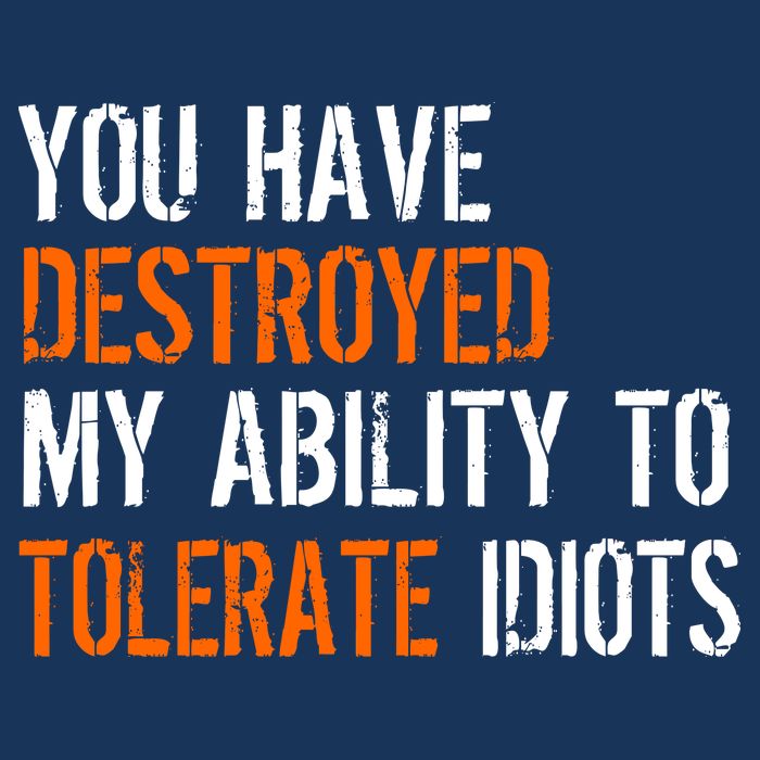 Destroyed Ability Tolerate Idiots Pom Pom 12in Knit Beanie