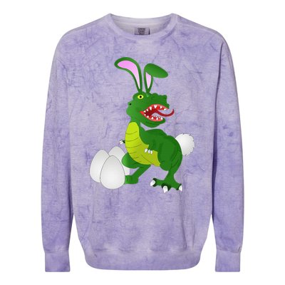 Dinosaur Easter TRex Funny Gift Colorblast Crewneck Sweatshirt