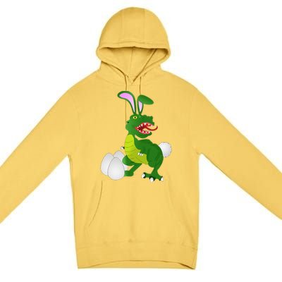 Dinosaur Easter TRex Funny Gift Premium Pullover Hoodie