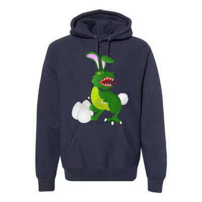 Dinosaur Easter TRex Funny Gift Premium Hoodie