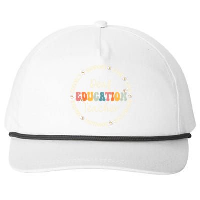 Deaf Education Teacher Appreciation Week Back To School Gift Snapback Five-Panel Rope Hat