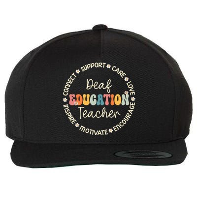 Deaf Education Teacher Appreciation Week Back To School Gift Wool Snapback Cap