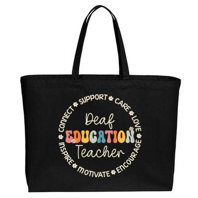 Deaf Education Teacher Appreciation Week Back To School Gift Cotton Canvas Jumbo Tote