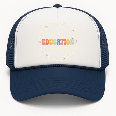 Deaf Education Teacher Appreciation Week Back To School Gift Trucker Hat