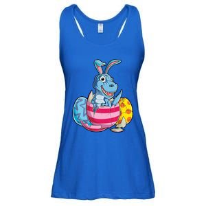 Dinosaur Easter T Rex Eggs Funny Bunny Ears Gift Ladies Essential Flowy Tank