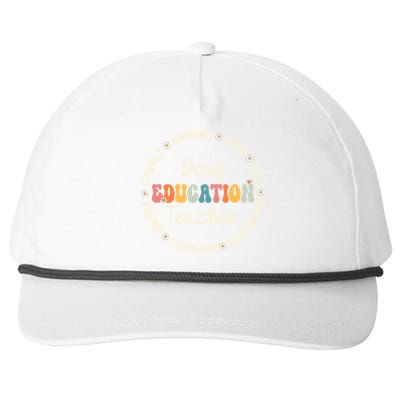 Deaf Education Teacher Appreciation Week Back To School Gift Snapback Five-Panel Rope Hat