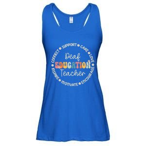 Deaf Education Teacher Appreciation Week Back To School Gift Ladies Essential Flowy Tank