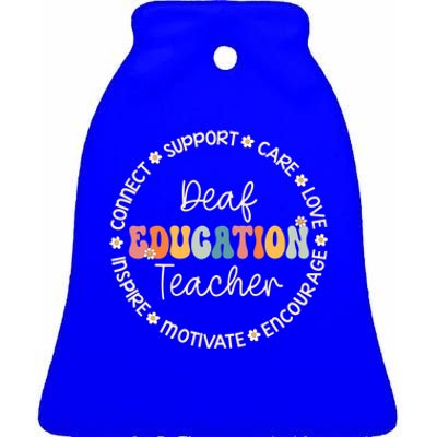 Deaf Education Teacher Appreciation Week Back To School Gift Ceramic Bell Ornament