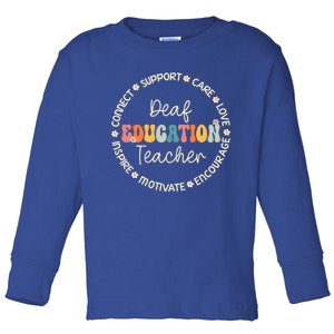 Deaf Education Teacher Appreciation Week Back To School Gift Toddler Long Sleeve Shirt