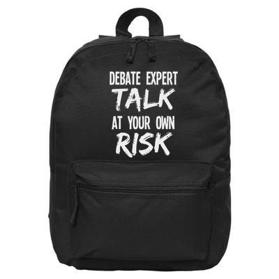 Debate Expert Talk At Your Own Risk Debate Team 16 in Basic Backpack