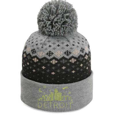 Detroit City Silhouette The Baniff Cuffed Pom Beanie