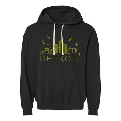 Detroit City Silhouette Garment-Dyed Fleece Hoodie