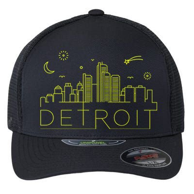 Detroit City Silhouette Flexfit Unipanel Trucker Cap