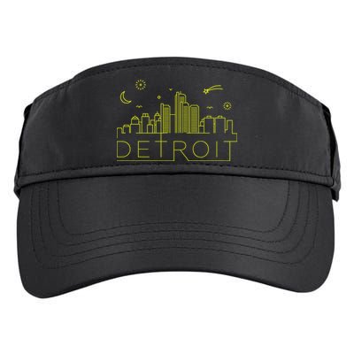 Detroit City Silhouette Adult Drive Performance Visor