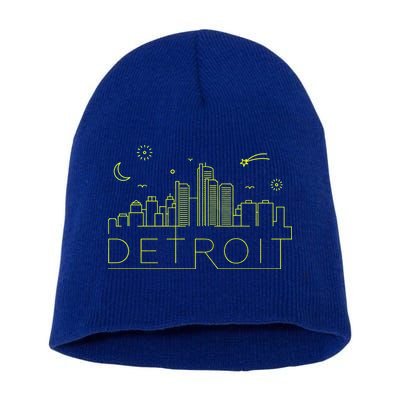 Detroit City Silhouette Short Acrylic Beanie