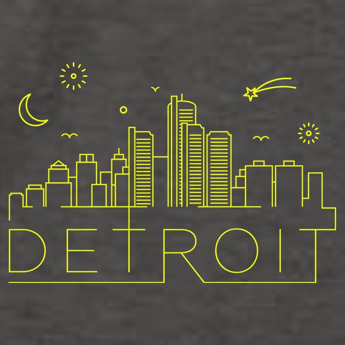 Detroit City Silhouette Vector Backpack