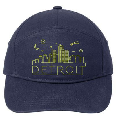 Detroit City Silhouette 7-Panel Snapback Hat