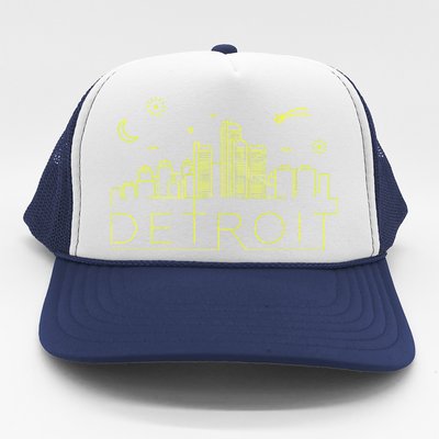 Detroit City Silhouette Trucker Hat