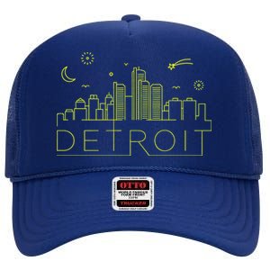 Detroit City Silhouette High Crown Mesh Back Trucker Hat