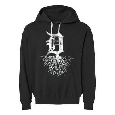Detroit D Roots Michigan Born Rooted Garment-Dyed Fleece Hoodie