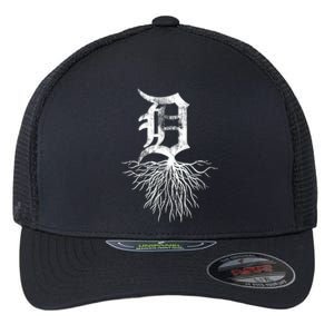 Detroit D Roots Michigan Born Rooted Flexfit Unipanel Trucker Cap