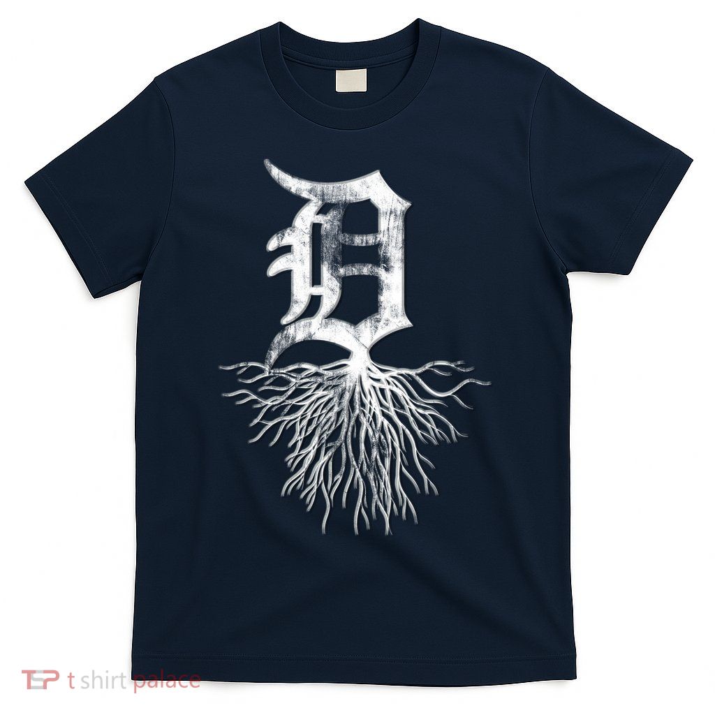Detroit D Roots Michigan Born Rooted T-Shirt